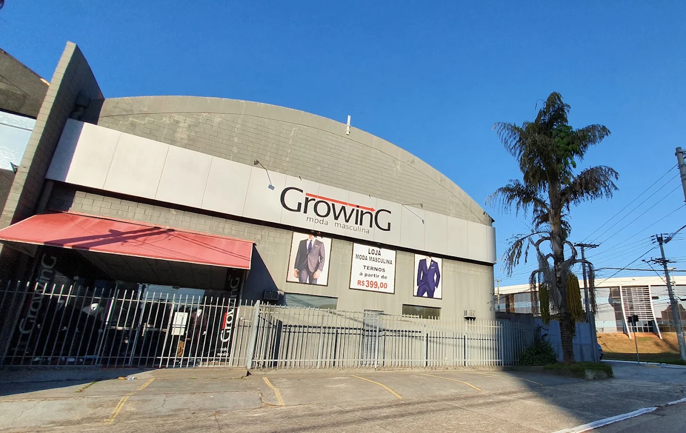 Fachada da loja Growing Moda Masculina em São José dos Campos